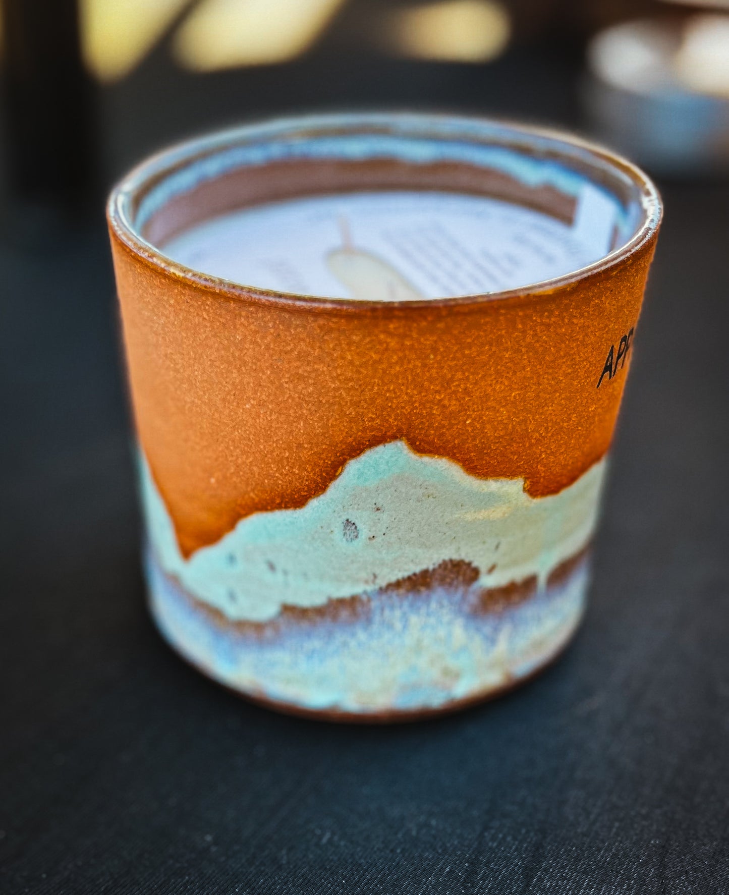 Handmade Pottery Mountain Candles