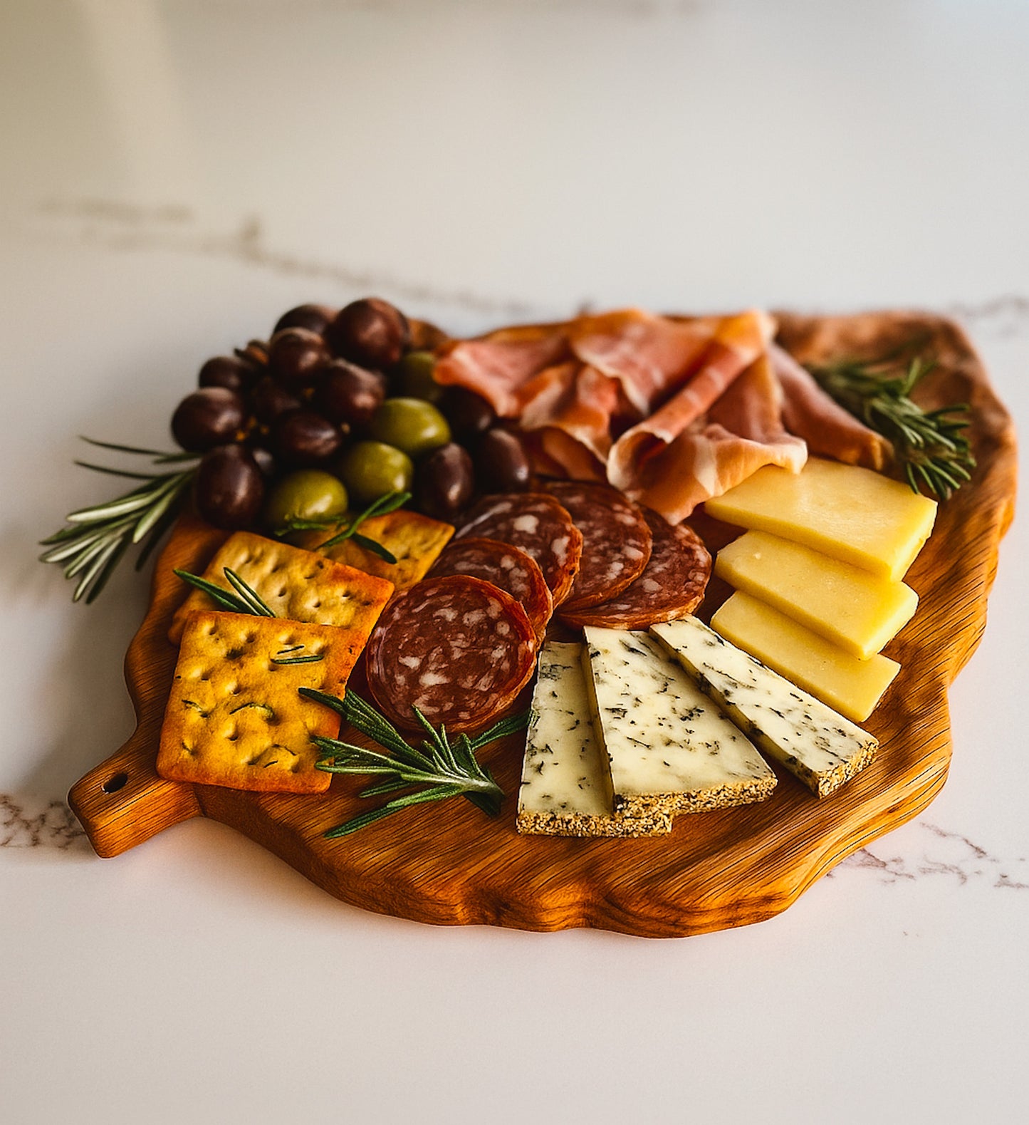 Handcrafted Leaf-Shaped Charcuterie Board