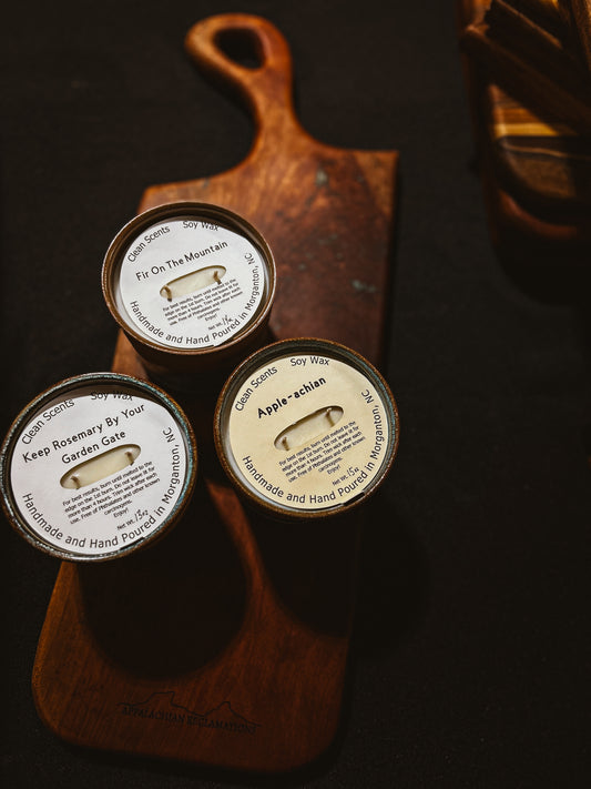 Handmade Pottery Mountain Candles