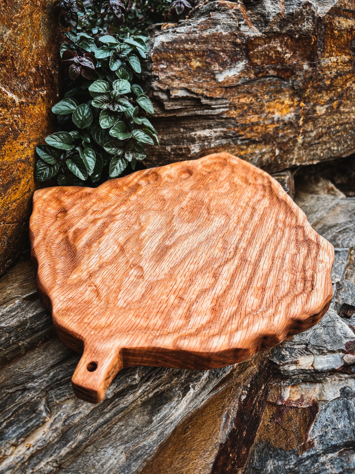 Handcrafted Leaf-Shaped Charcuterie Board
